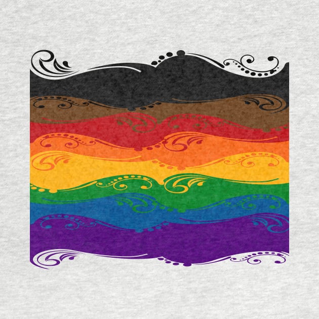 Ornamental Inclusive Rainbow Flag by LiveLoudGraphics